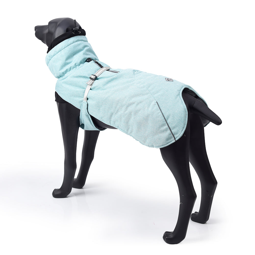 New Style Dog Winter Jacket with Waterproof Warm Polyester Filling Fabric-（blue ，size M）