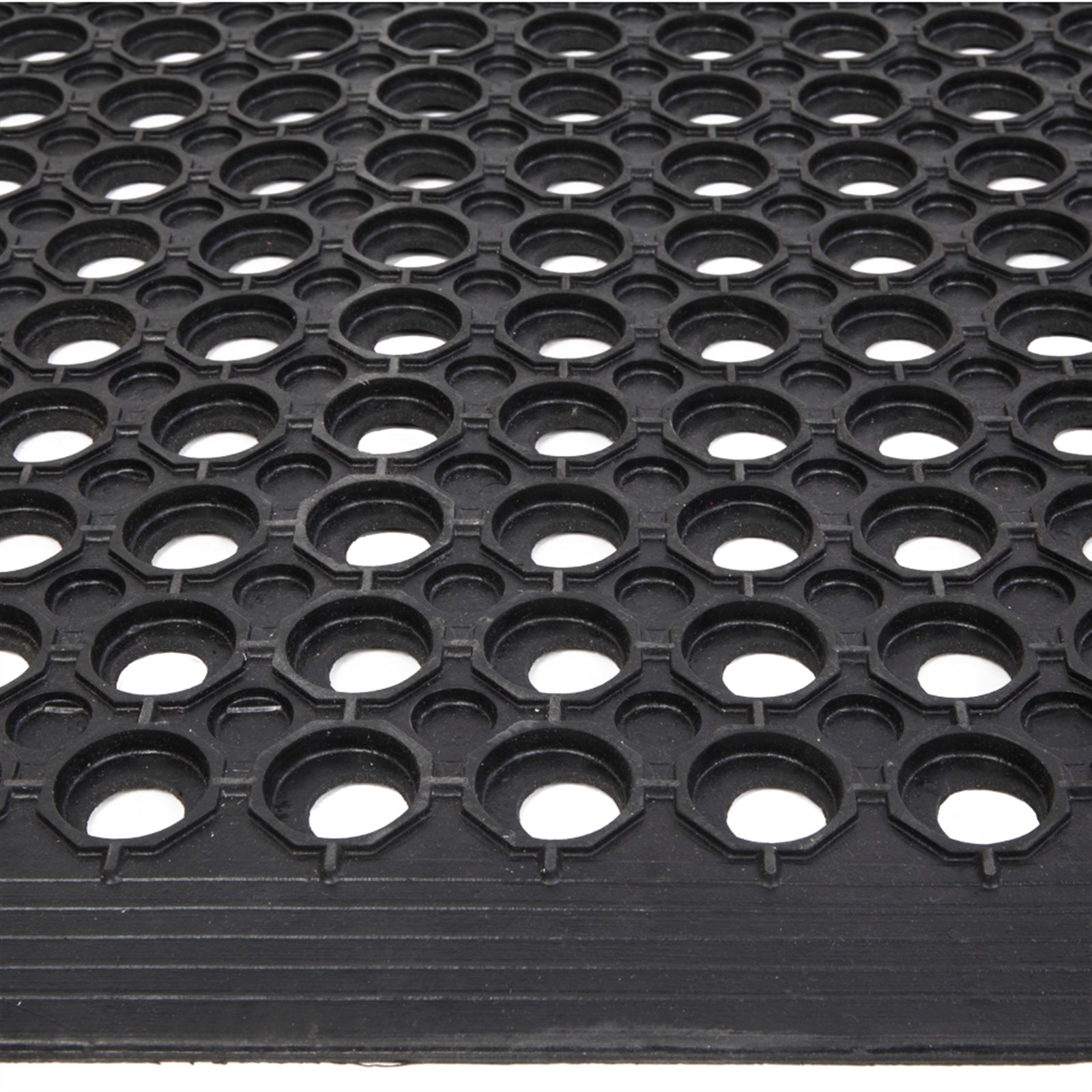 Bar Kitchen Industrial Multi-functional Anti-fatigue Drainage Rubber Non-slip Hexagonal Mat 150*90cm