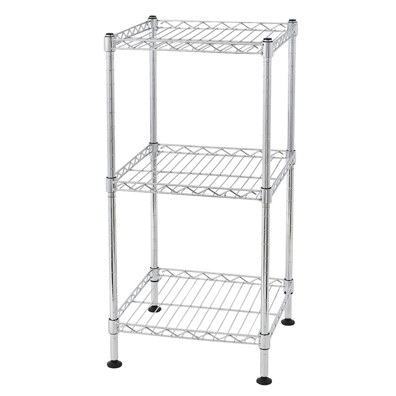 3-Tier Steel Wire Shelving Tower