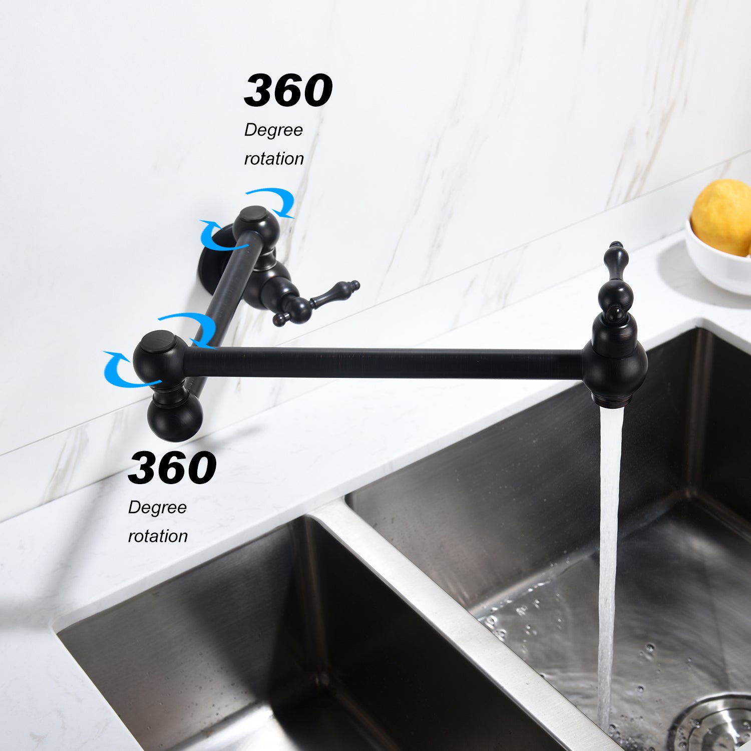 Folding faucet Pot Filler Faucet Wall Mount