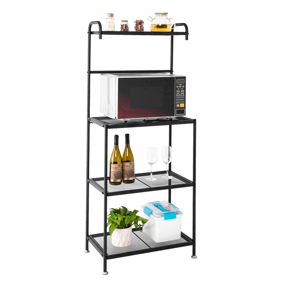 4-Tier Wire Mesh Laminate Kitchen Shelf