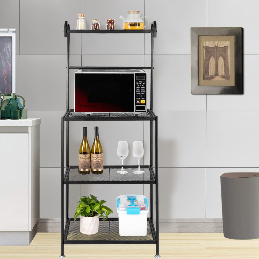 4-Tier Wire Mesh Laminate Kitchen Shelf