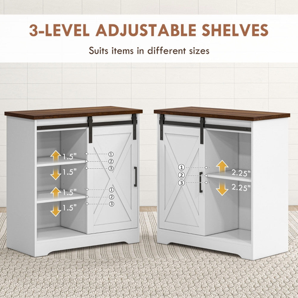 Kitchen Sideboard Storage Cabinet  - White ( Amazon Shipping)（Prohibited by WalMart）