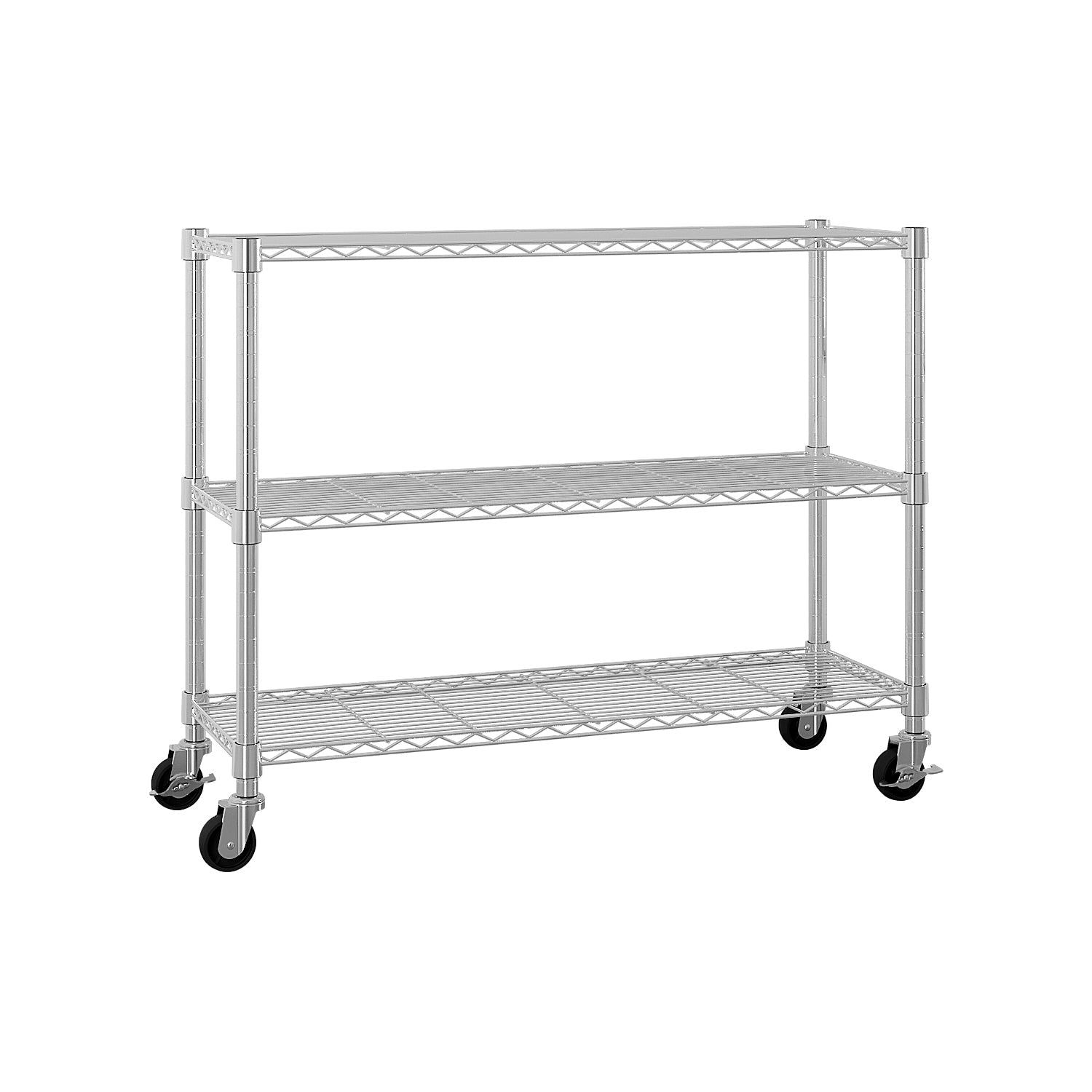 6-Tier disassembly and free assembly NSF-Certified Steel Wire Shelving with Wheels