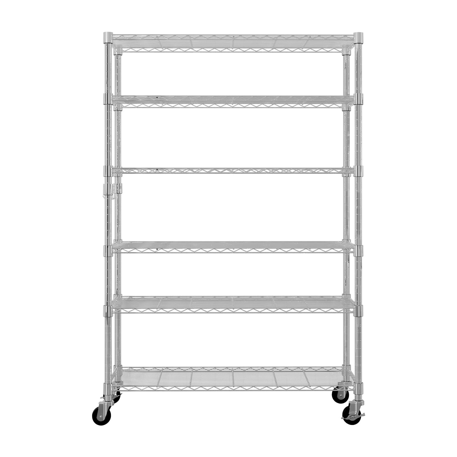 6-Tier disassembly and free assembly NSF-Certified Steel Wire Shelving with Wheels