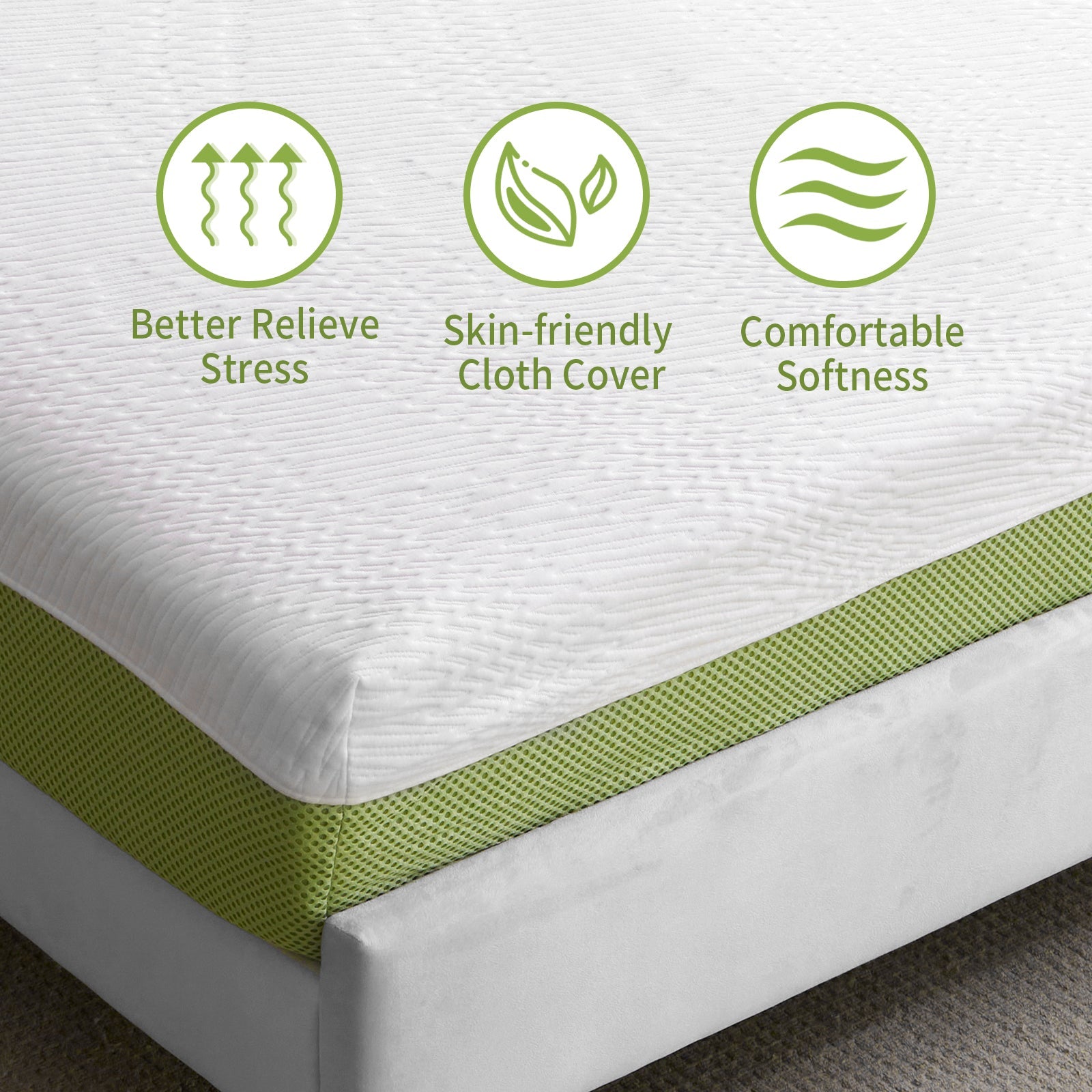 10 Inch Gel Memory Foam Mattress for Cool Sleep, Pressure Relieving, Matrress-in-a-Box, Full Size