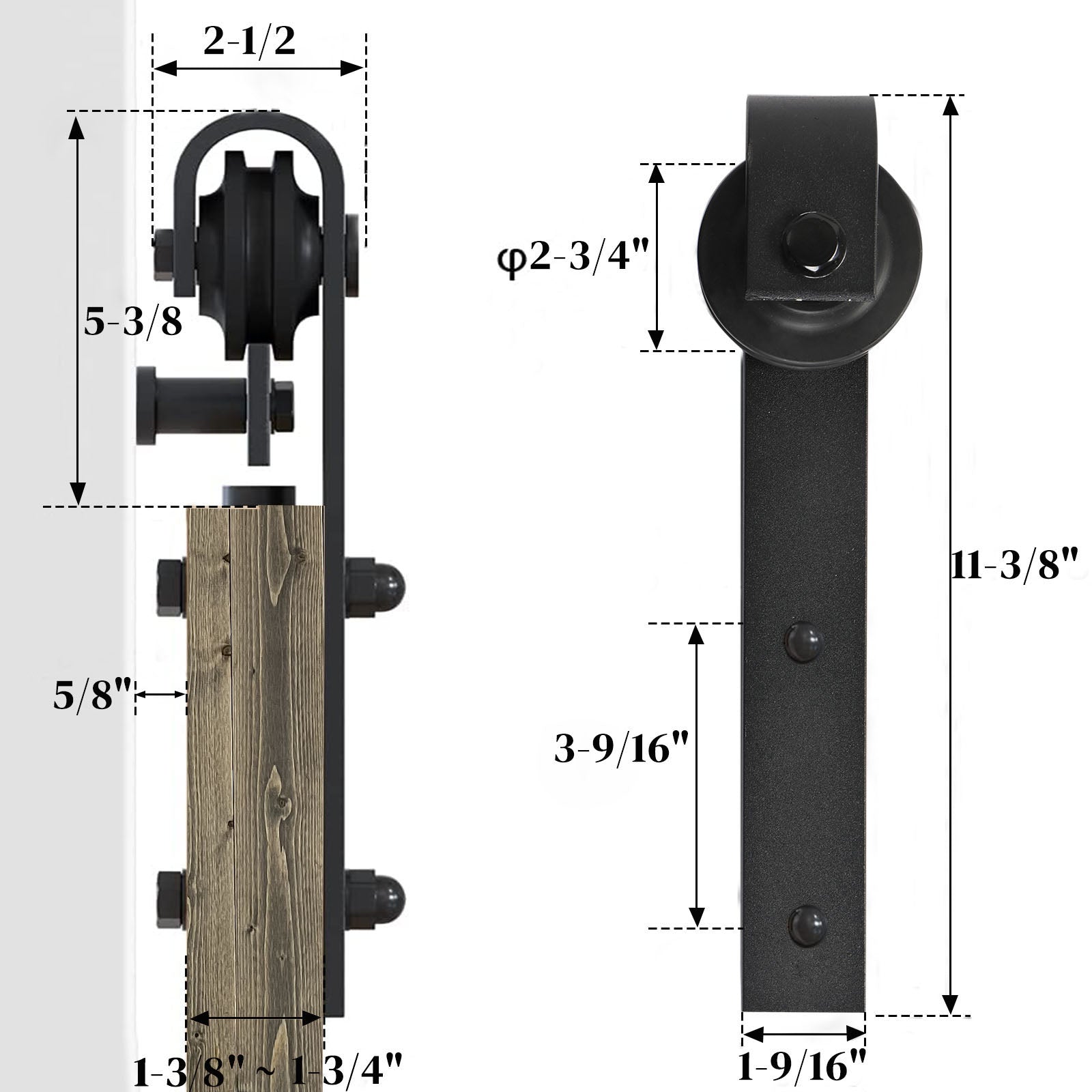 42 in. x 84 in. Sliding Barn Door with 7FT Barn Door Hardware Kit & Handle ，K Frame，Solid Spruce Wood，gray spray paint