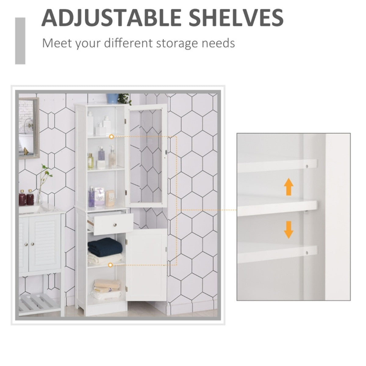 Bathroom Storage Cabinet ( Amazon Shipping)（Prohibited by WalMart）