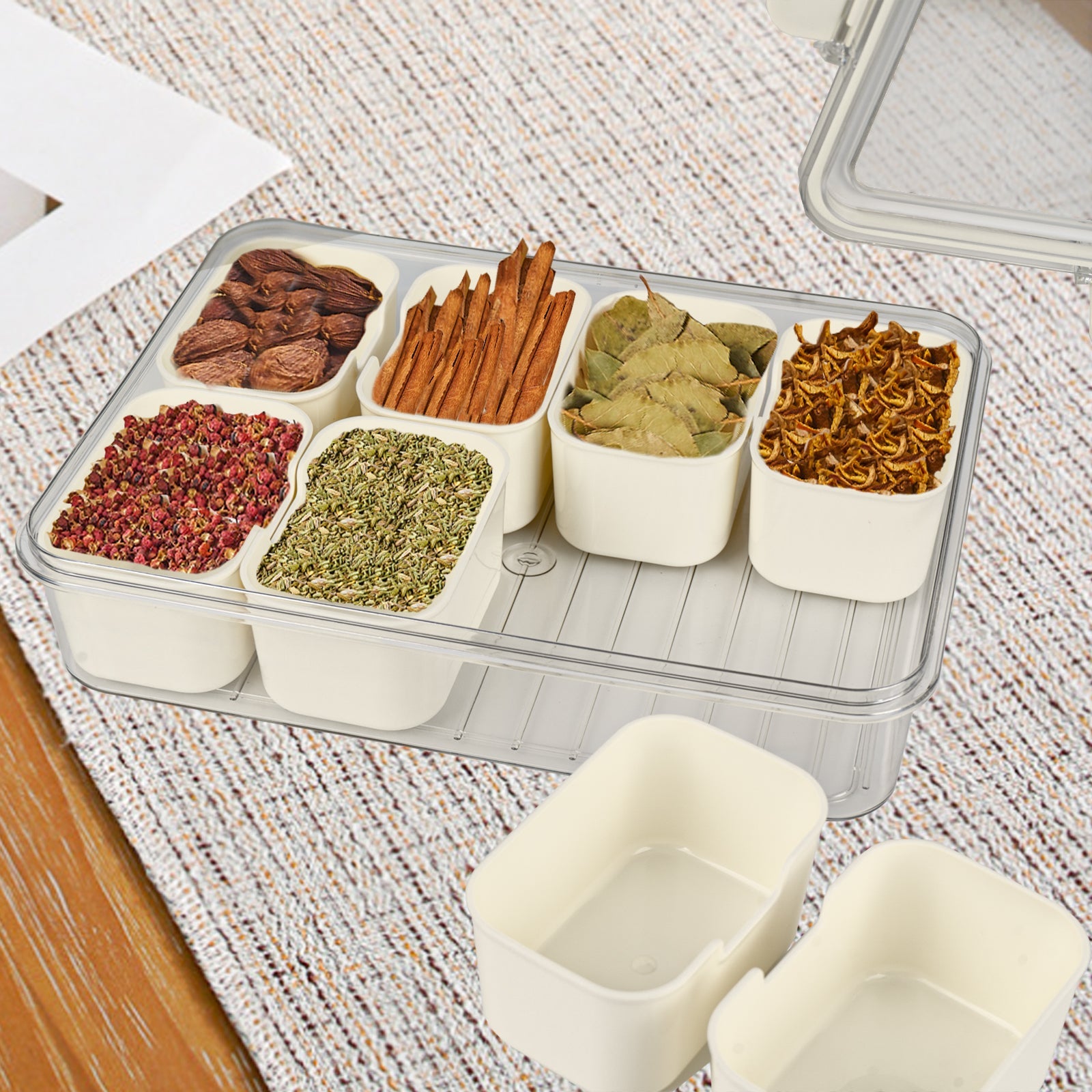 Divided Serving Tray with Lid and Handle【Shipment from FBA】