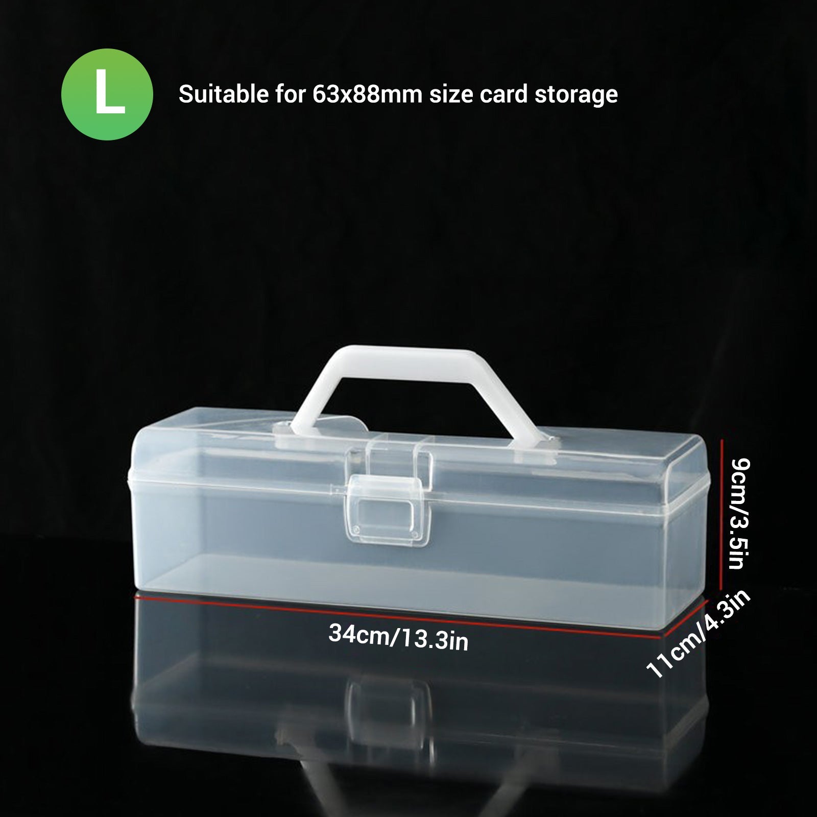 Clear Plastic Trading Card Storage Box Stackable Boxes for Sports Cards