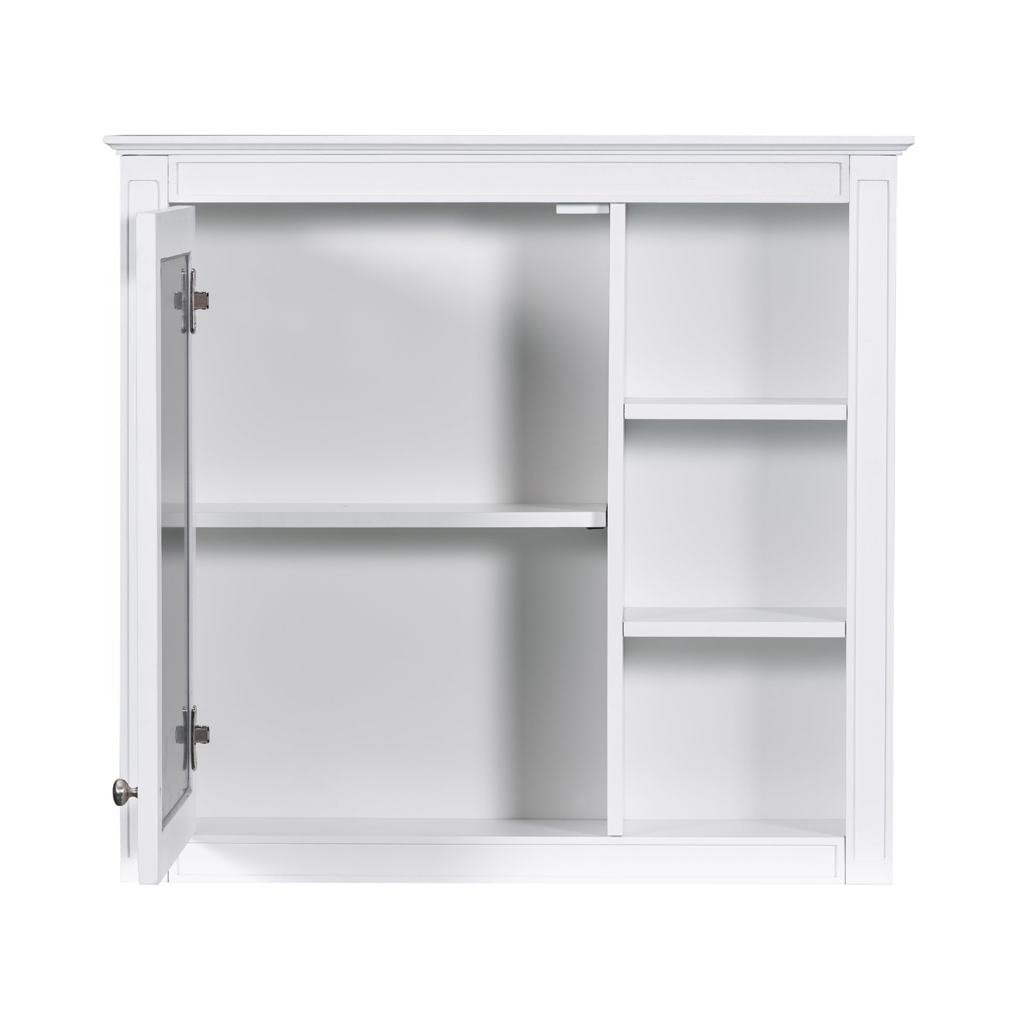 30'' x 28'' Medicine Cabinet, Wall Mounted Bathroom Storage Cabinet, Modern Bathroom Wall Cabinet with Mirror,Medicine Cabinet,  Mirror Cabinet with 3 Open Shelves (Not Include Bathroom Vanity )