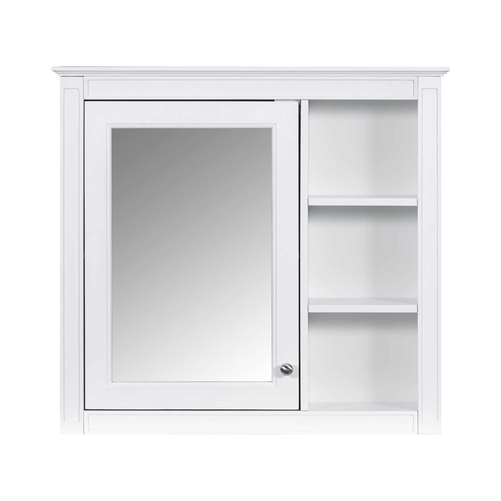 30'' x 28'' Medicine Cabinet, Wall Mounted Bathroom Storage Cabinet, Modern Bathroom Wall Cabinet with Mirror,Medicine Cabinet,  Mirror Cabinet with 3 Open Shelves (Not Include Bathroom Vanity )