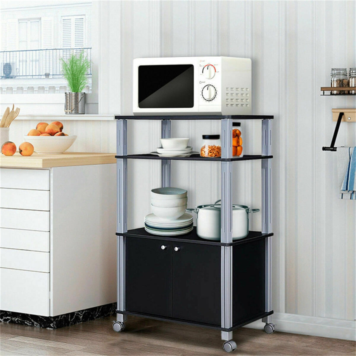 Multi functional kitchen storage rack