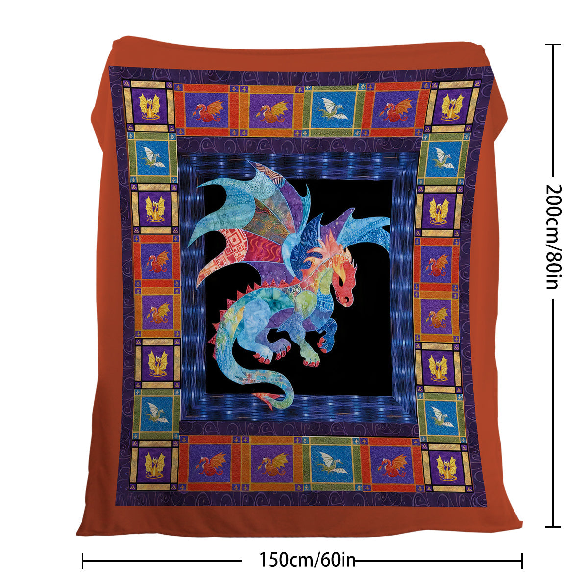 3D Dragons Soft Printed Flannel Throw Blanket Lightweight Flannel Fleece Blanket for Couch Bed Sofa Travelling Camping for Adults 130X150cm