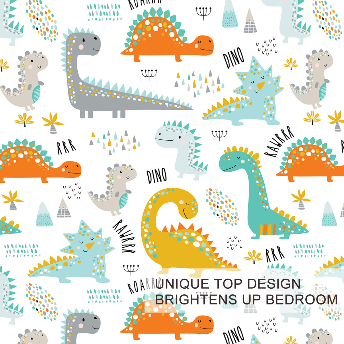 3Pcs Dinosaur Twin soft Duvet Cover set for Comforter bedding Cover for Kid Gift