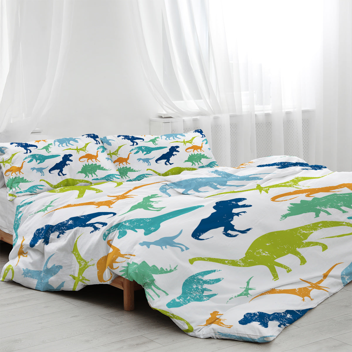 3Pcs Dinosaur Ultra Soft Bedding Set Duvet Cover Set for Comforter Gift Twin