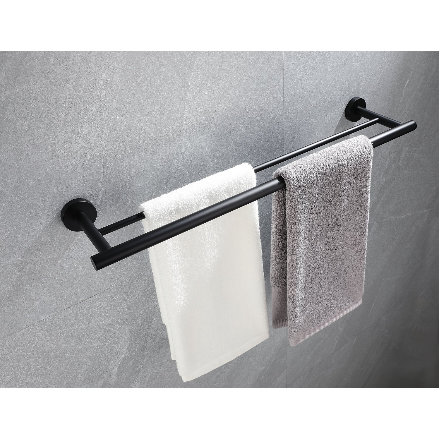 23.6 Inch Double Towel Bar, Bathroom Towel Bar Wall Mount, 304 Stainless Steel Bathroom Towel Racks Towel Rods