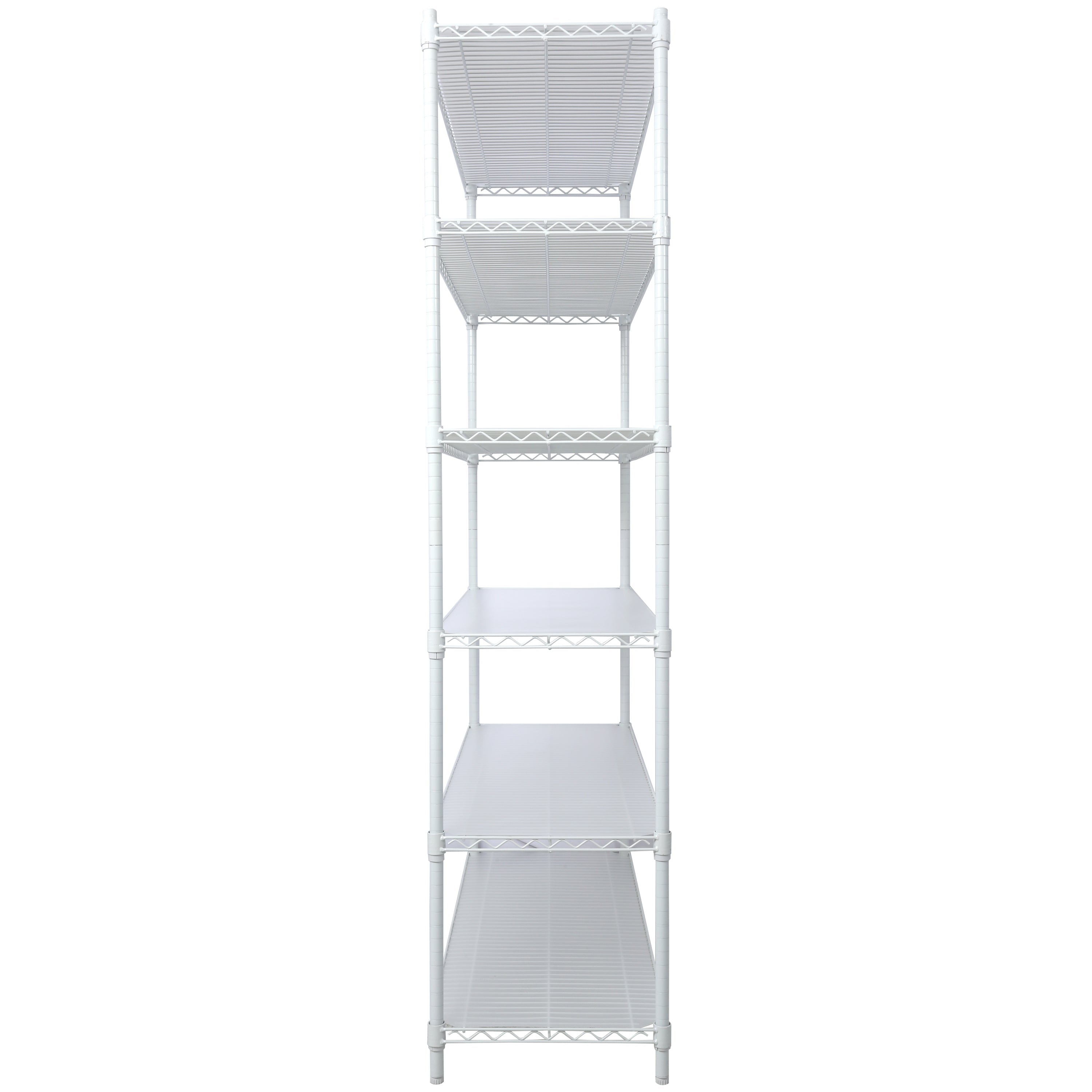 6 Tier 6000lbs Capacity NSF Metal Shelf Wire Shelving Unit, Heavy Duty Adjustable Storage Rack with Wheels & Shelf Liners for Commercial Grade Utility Steel Storage Rack, white - 84"H x 48"L x 20"D