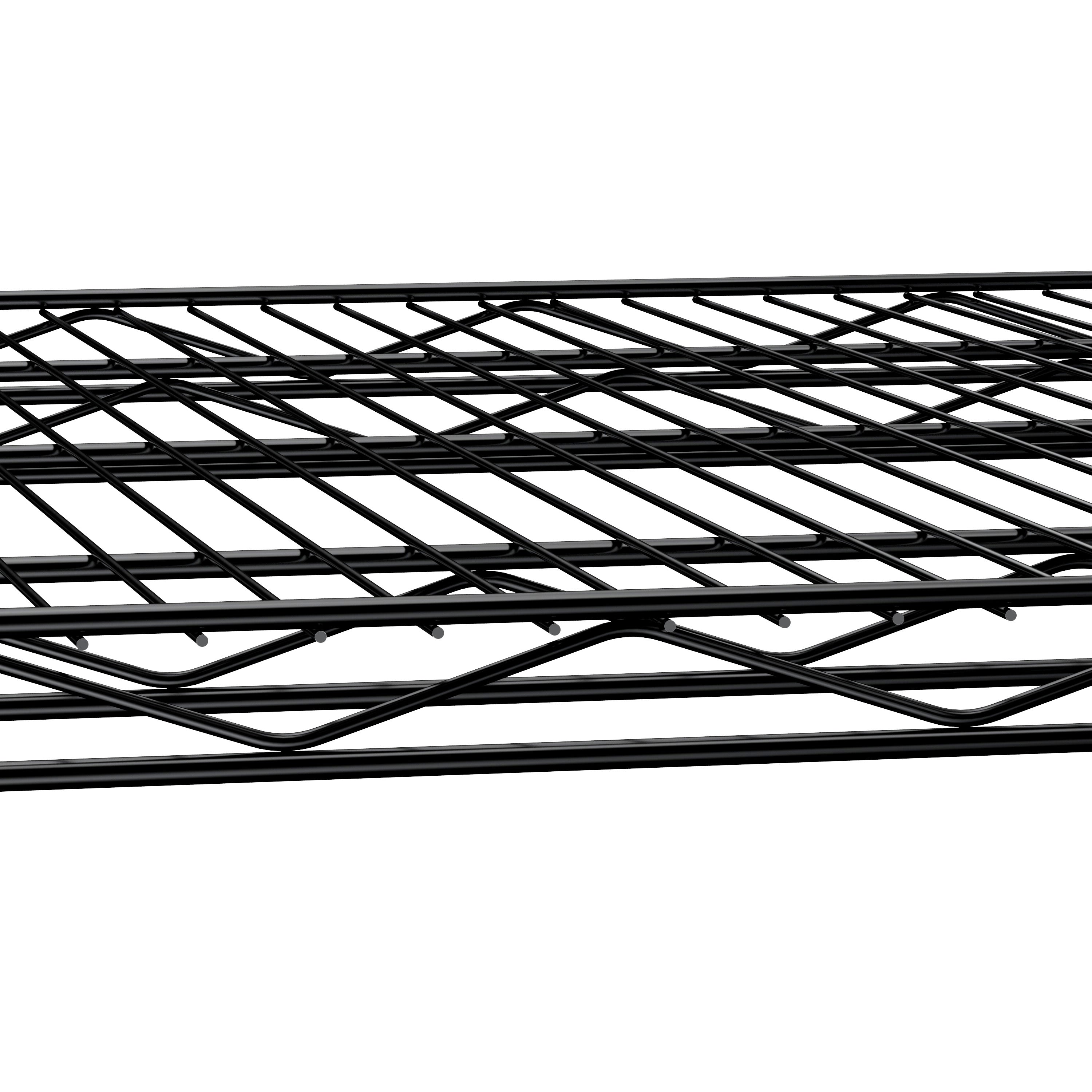 5-tier heavy-duty adjustable shelving and racking, 300 lbs. per wire shelf, with wheels and shelf liners, for warehouses, supermarkets, kitchens, etc. 59.45 "L × 24.02 "W × 71.65 "H,Black