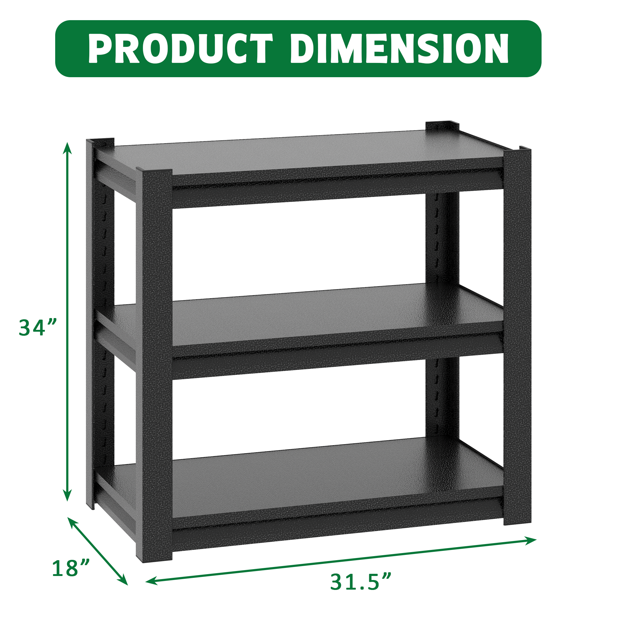 40-50 Gallon Fish Tank Stand - Metal Aquarium Stand, 31.5 "L x 18 "W x 34"H Adjustable Heavy Duty Reptile Tank Stand, Adjustable 3-Tier Fish Tank Rack Shelf for Home Office, Tank Not Included