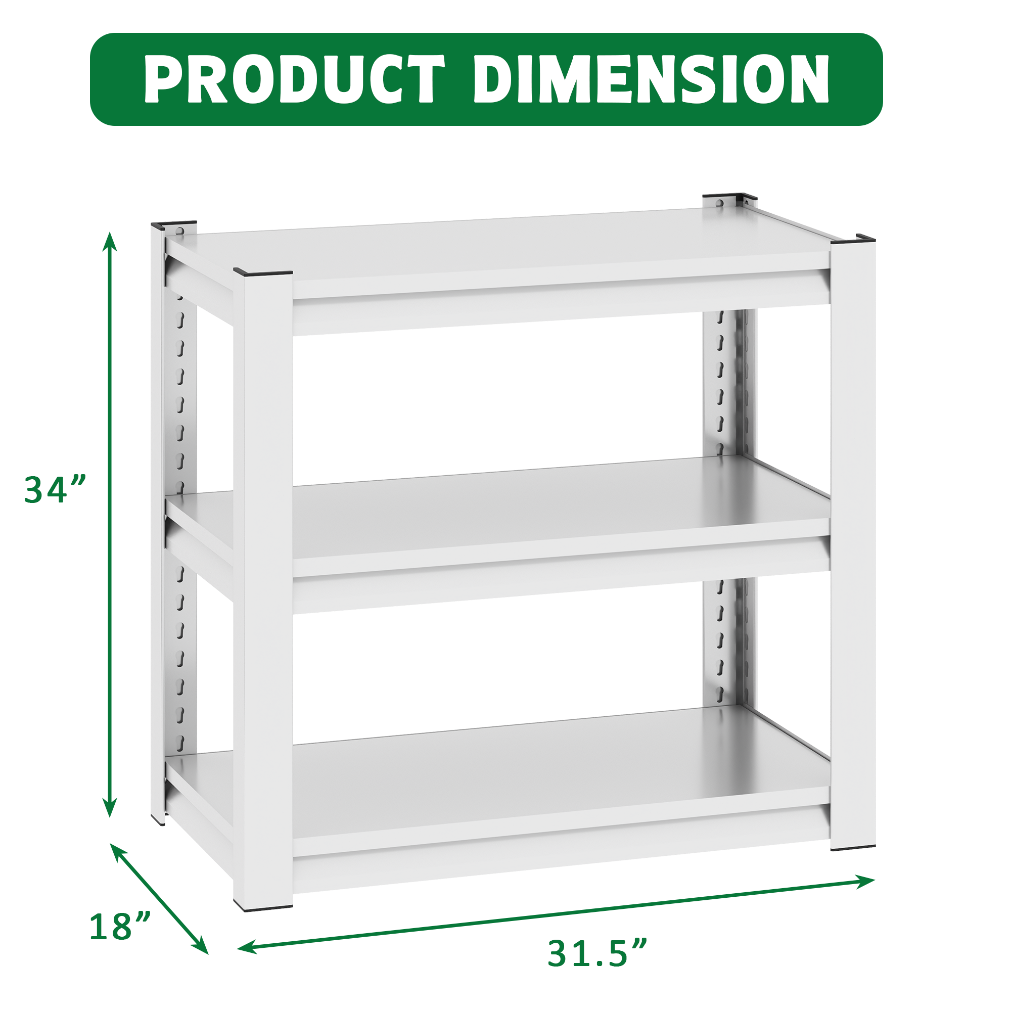 40-50 Gallon Fish Tank Stand - Metal Aquarium Stand, 31.5 "L x 18 "W x 34"H Adjustable Heavy Duty Reptile Tank Stand, Adjustable 3-Tier Fish Tank Rack Shelf for Home Office, Tank Not Included