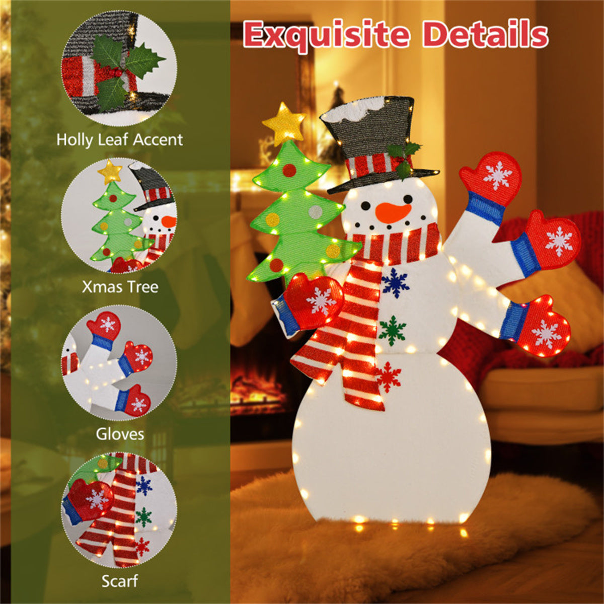 4FT Christmas Snowman Decoration