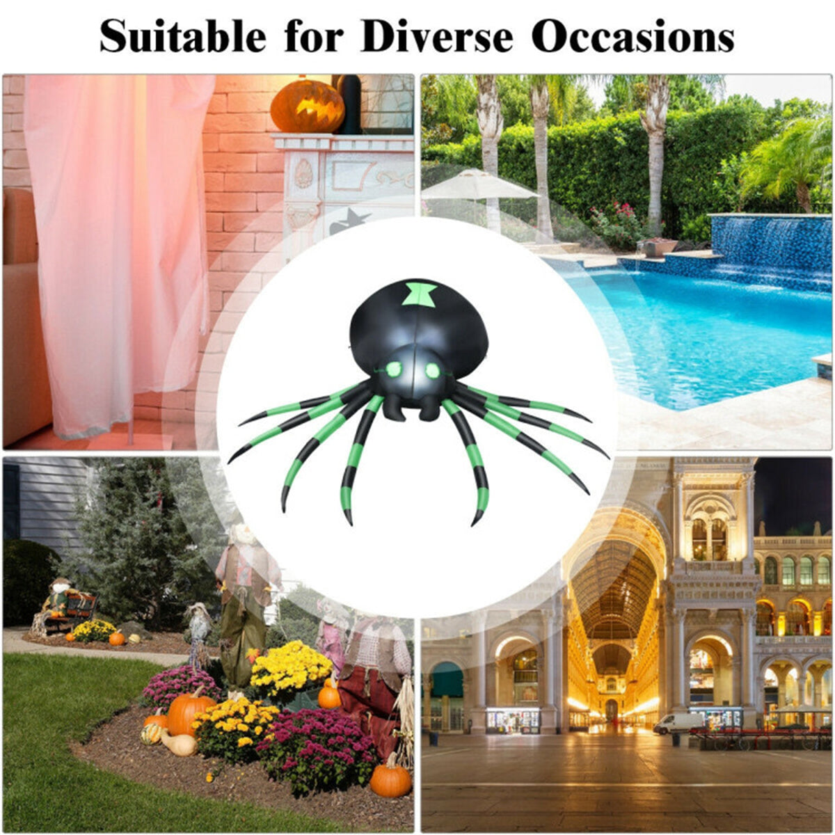 6 Feet Halloween Decorate Inflatable Spider