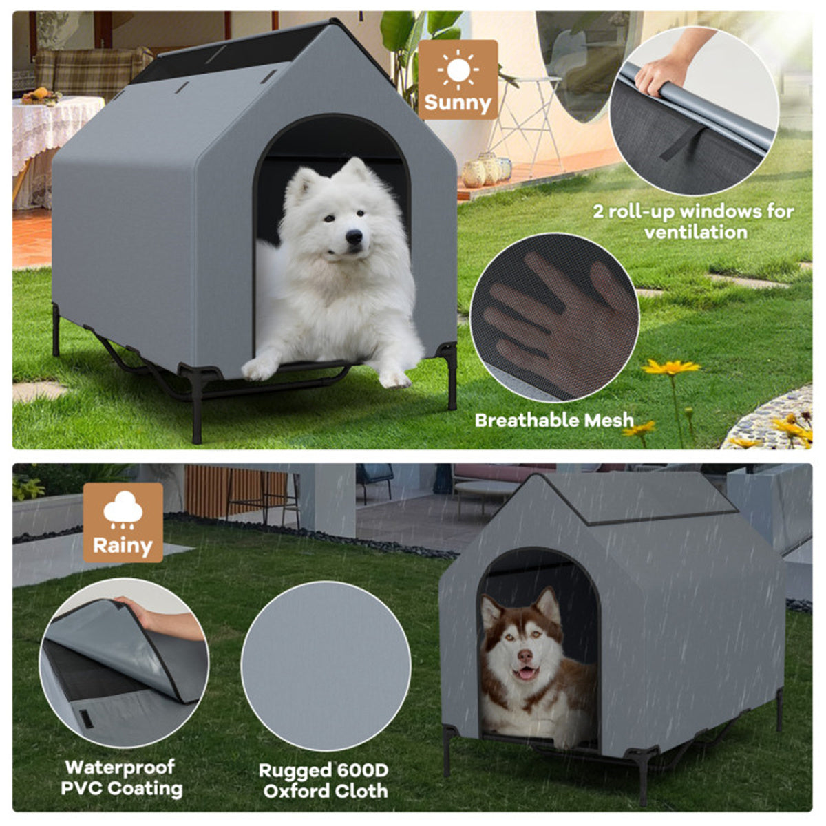 33" x 52"  pet house with windows