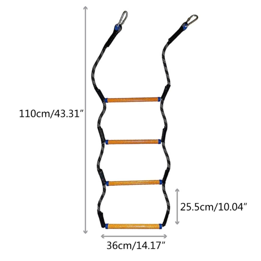 4 Step Boat Rope Ladder Marine Rope Ladder for Inflatable Boat Kayak Motorboat Canoeing