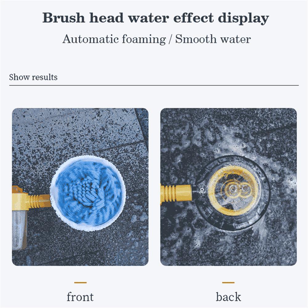 Automatic rotating car wash brush chenille + PP head car cleaning brush set