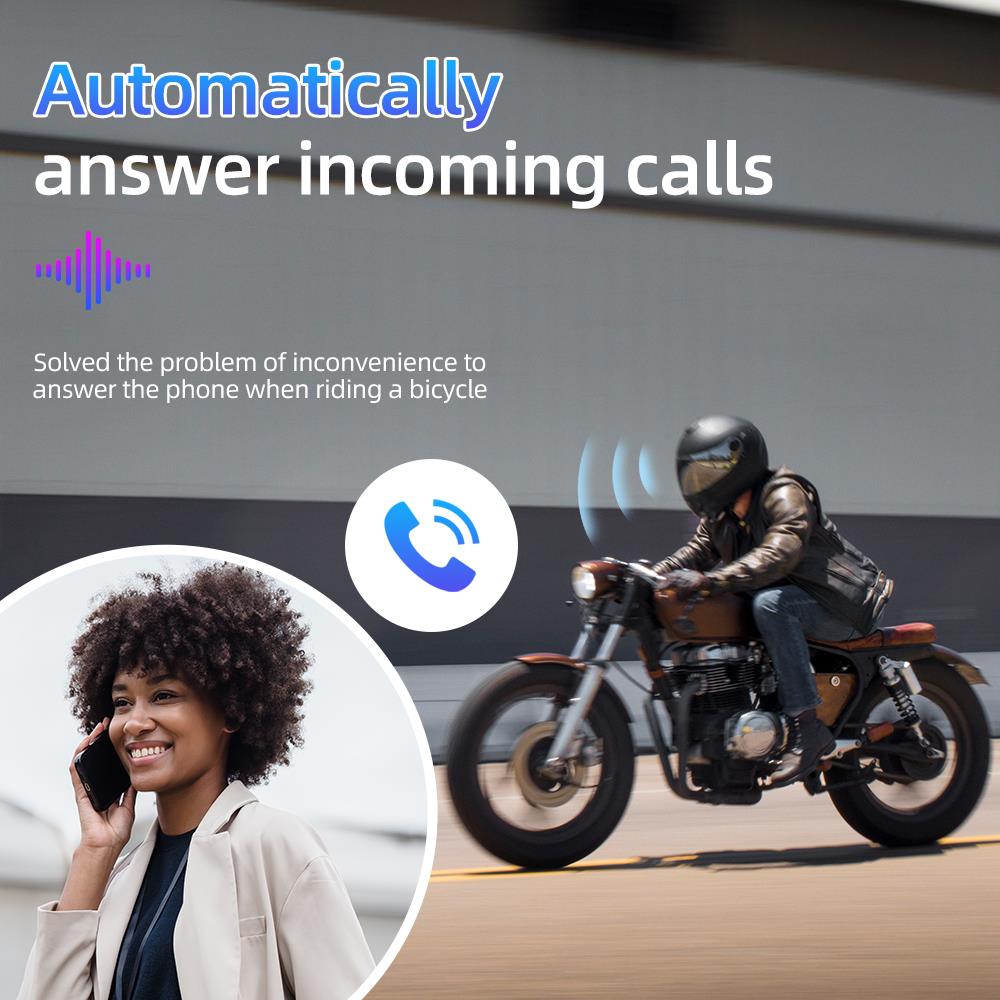 Bluetooth 5.0 motorcycle helmet headset ultra-thin hands-free call music playback 180mA