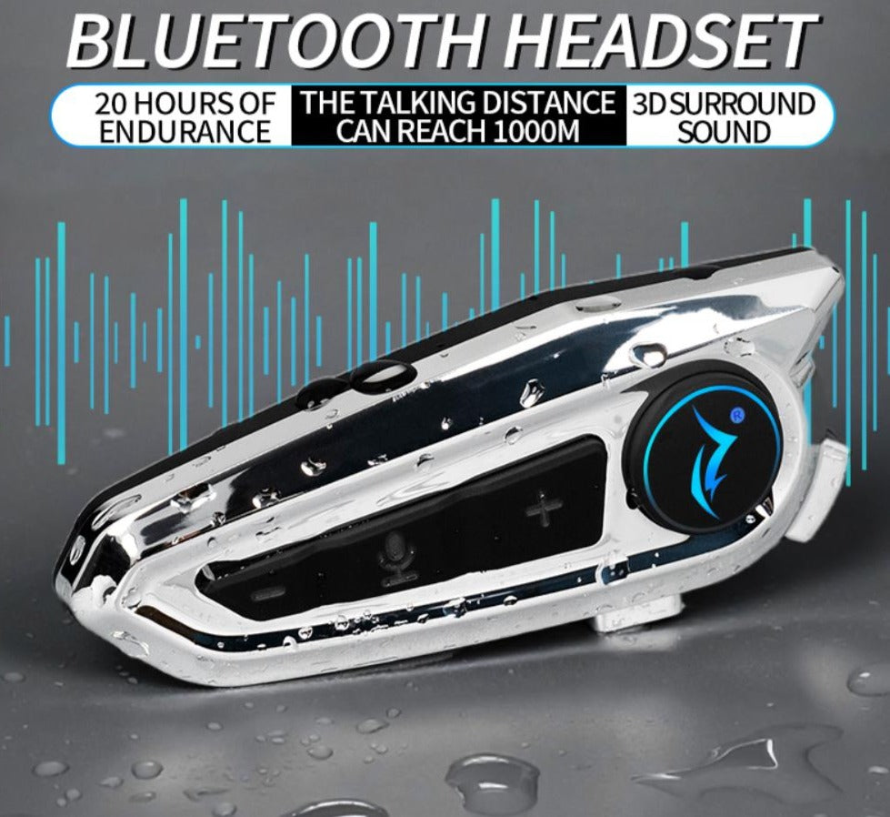 V8S Motorcycle Helmet Headset Bluetooth 5.3 Voice Control Wireless Call Headset Waterproof