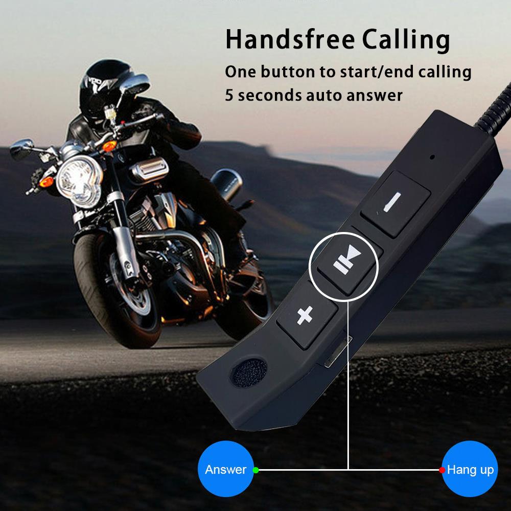 Bluetooth 5.0 motorcycle helmet headset supports voice assistant wireless hands-free calling and anti-interference