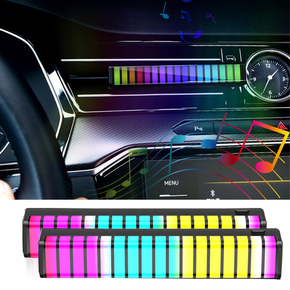 Air Aromatherapy Car Music Rhythm Light RGB 10 Vent Clip Ambient Light