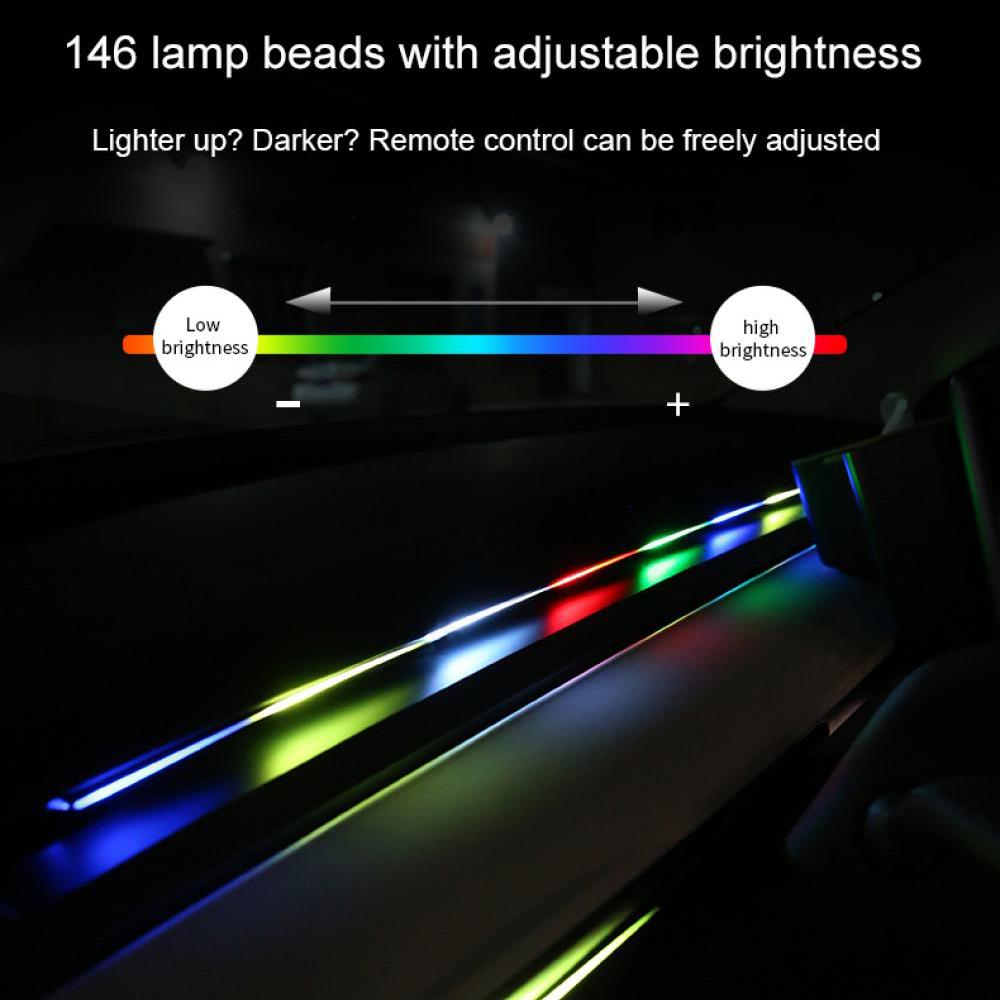 Voice control car interior atmosphere light 110CM acrylic LED light strip USB plug