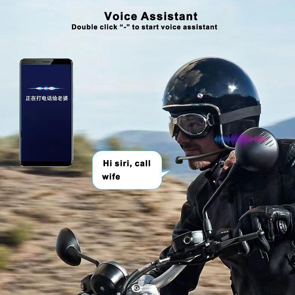 Bluetooth 5.0 BT19 Motorcycle Helmet Headset Wireless Hands-Free Call Kit Stereo Anti-Interference