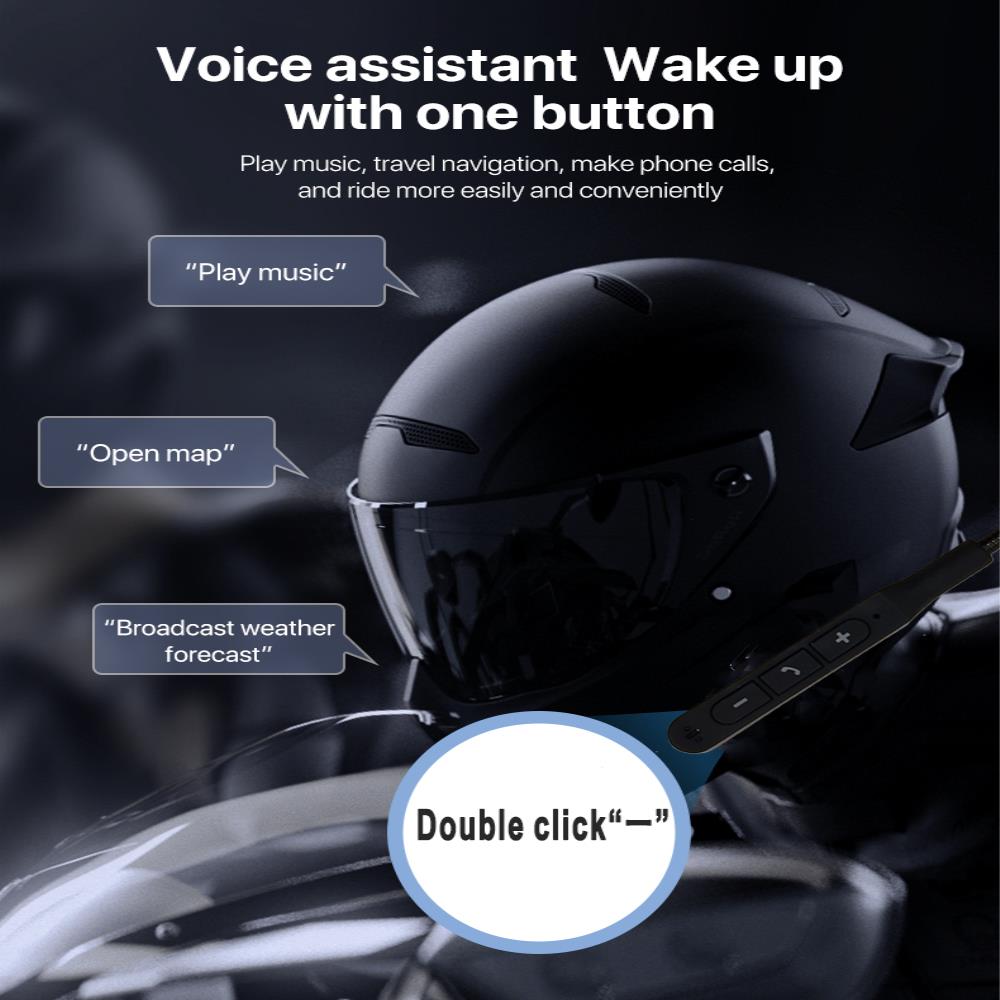 High Definition Sound Quality Motorcycle Helmet Headset BT5.0 Bluetooth Headset Wireless Cycling Communicator