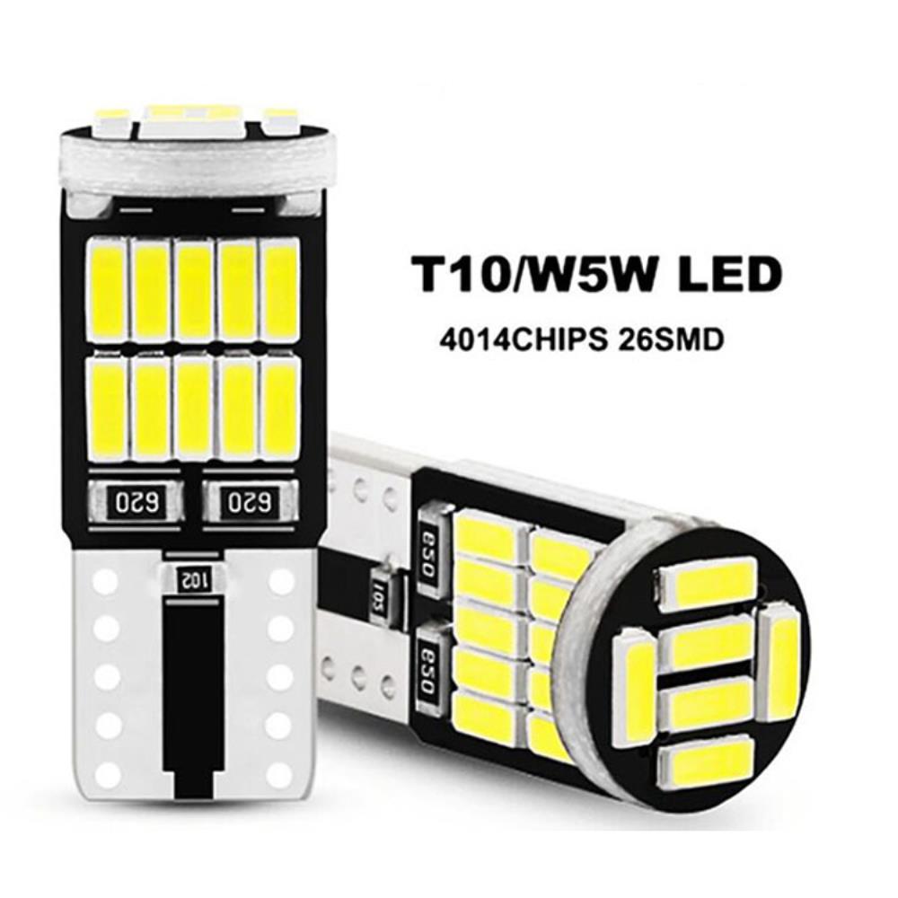 10pc W5W T10 194 LED car light bulb 26SMD 4014 car highlight dome door light 12V