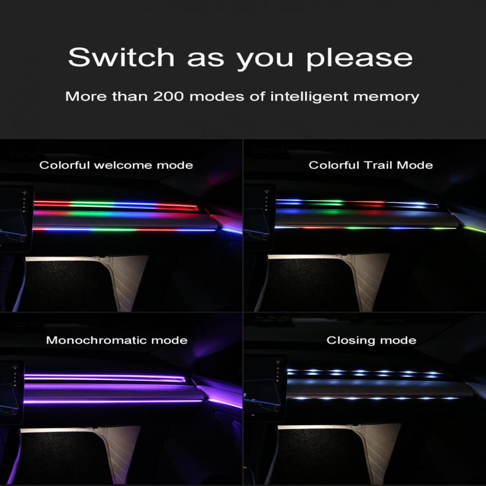 Voice control car interior atmosphere light 110CM acrylic LED light strip USB plug