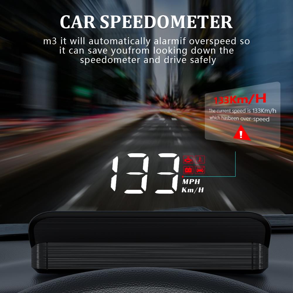 M3 HUD Head-Up Display Driving Computer Projector Car Computer Digital Display Auto Accessories