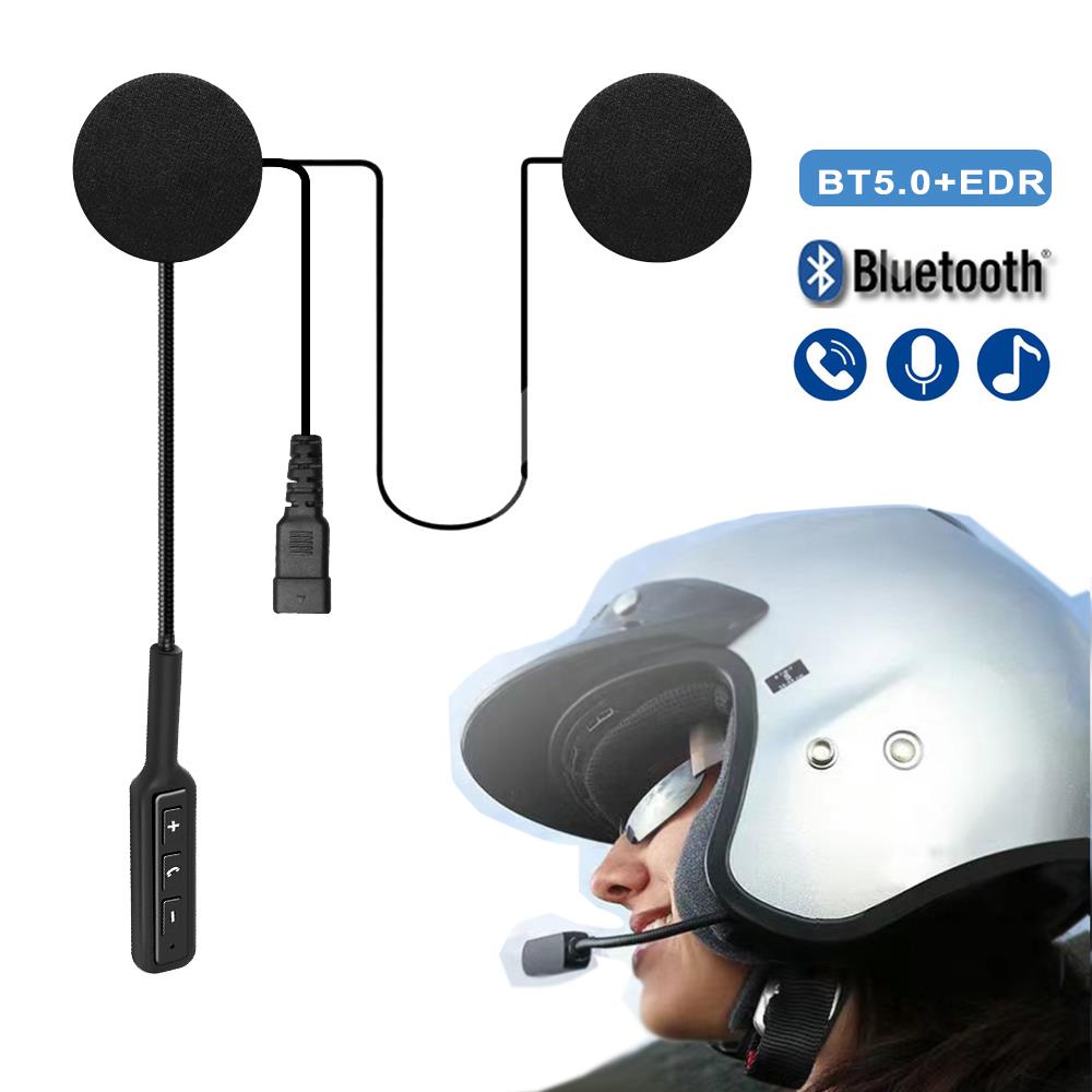 Bluetooth 5.0 motorcycle helmet headset ultra-thin hands-free call music playback 180mA