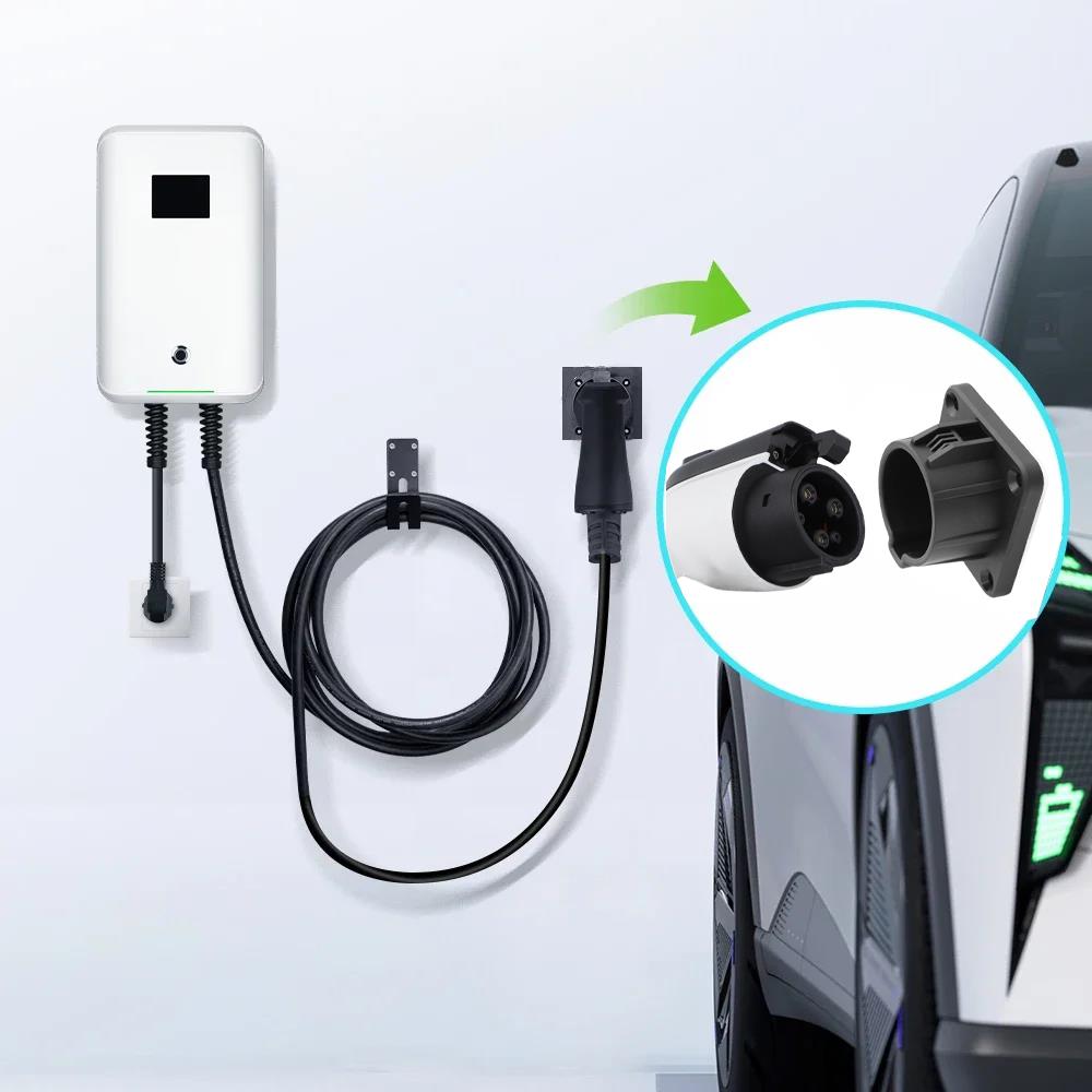 Car Wall Mounted Type1 EV Charger Stand Electric Car Charging Cable Stand