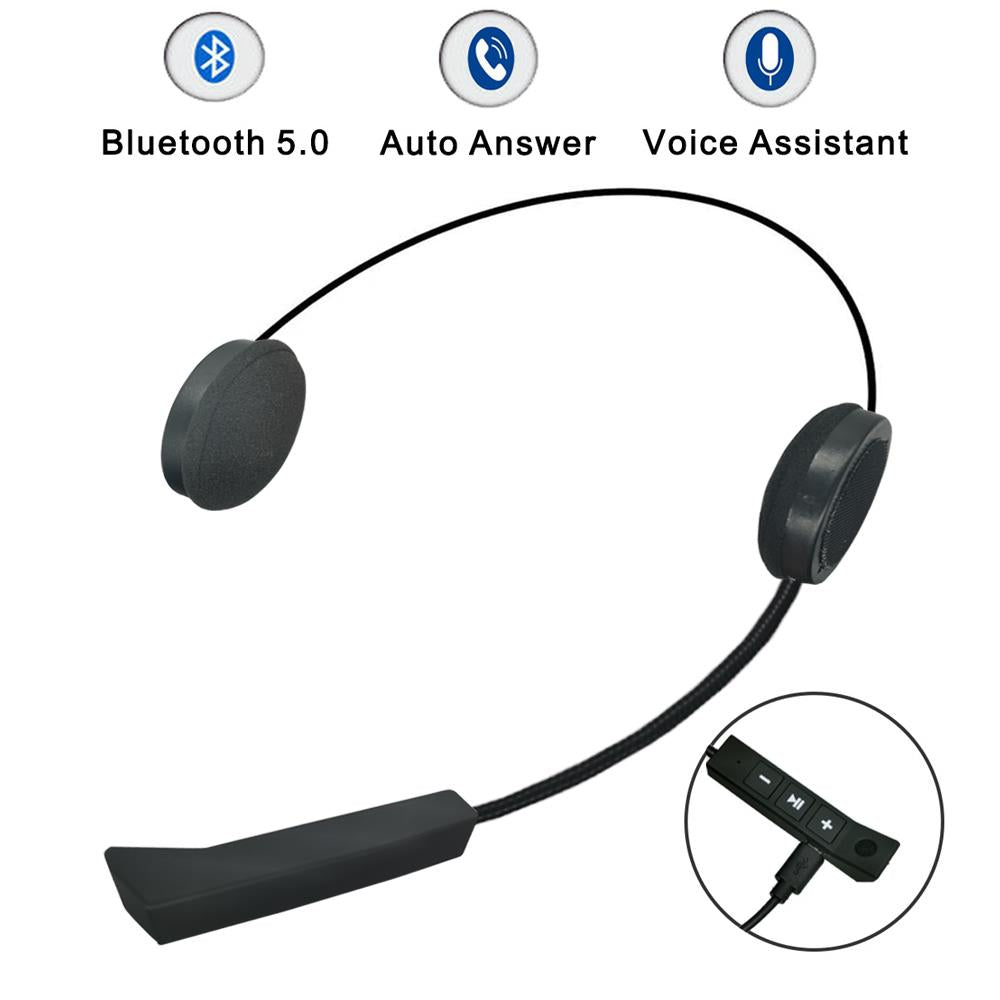 BT5.0 motorcycle helmet headset Bluetooth wireless hands-free calling supports automatic answering voice control waterproof