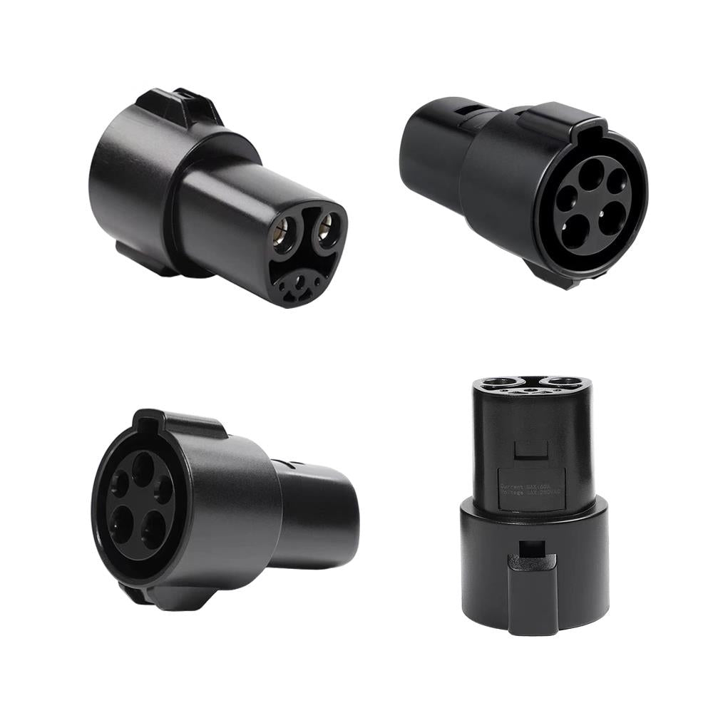 Plug and Play EV Electric Car Charging Adapter Type1 Converter Gun Socket 60A Max