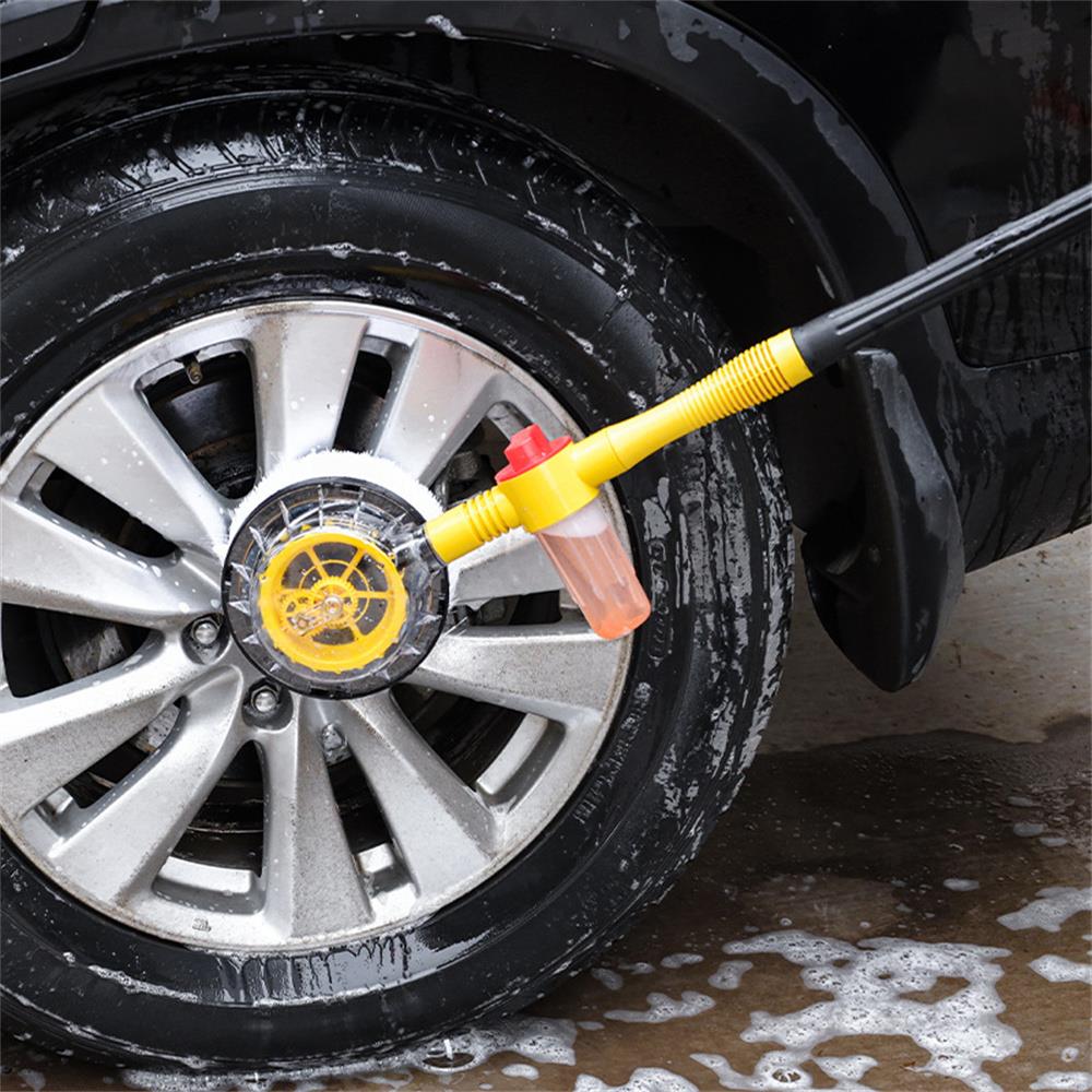 Automatic rotating car wash brush chenille + PP head car cleaning brush set