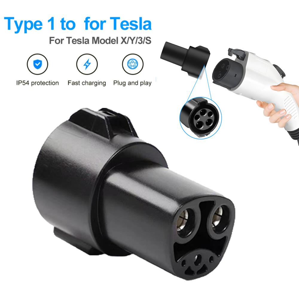 Plug and Play EV Electric Car Charging Adapter Type1 Converter Gun Socket 60A Max