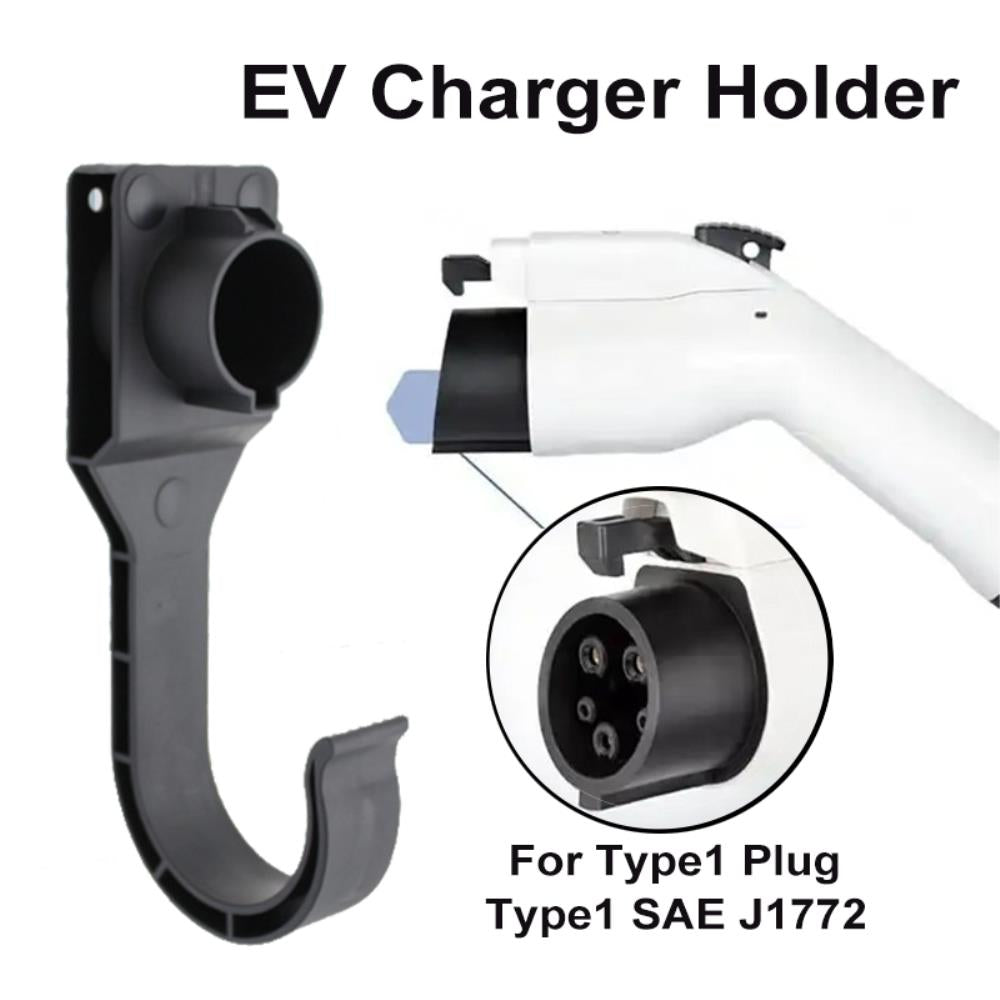 EV Charger Bracket Leather Case Electric Car Cable Hook Wall-Mounted EV Plug Fake Socket